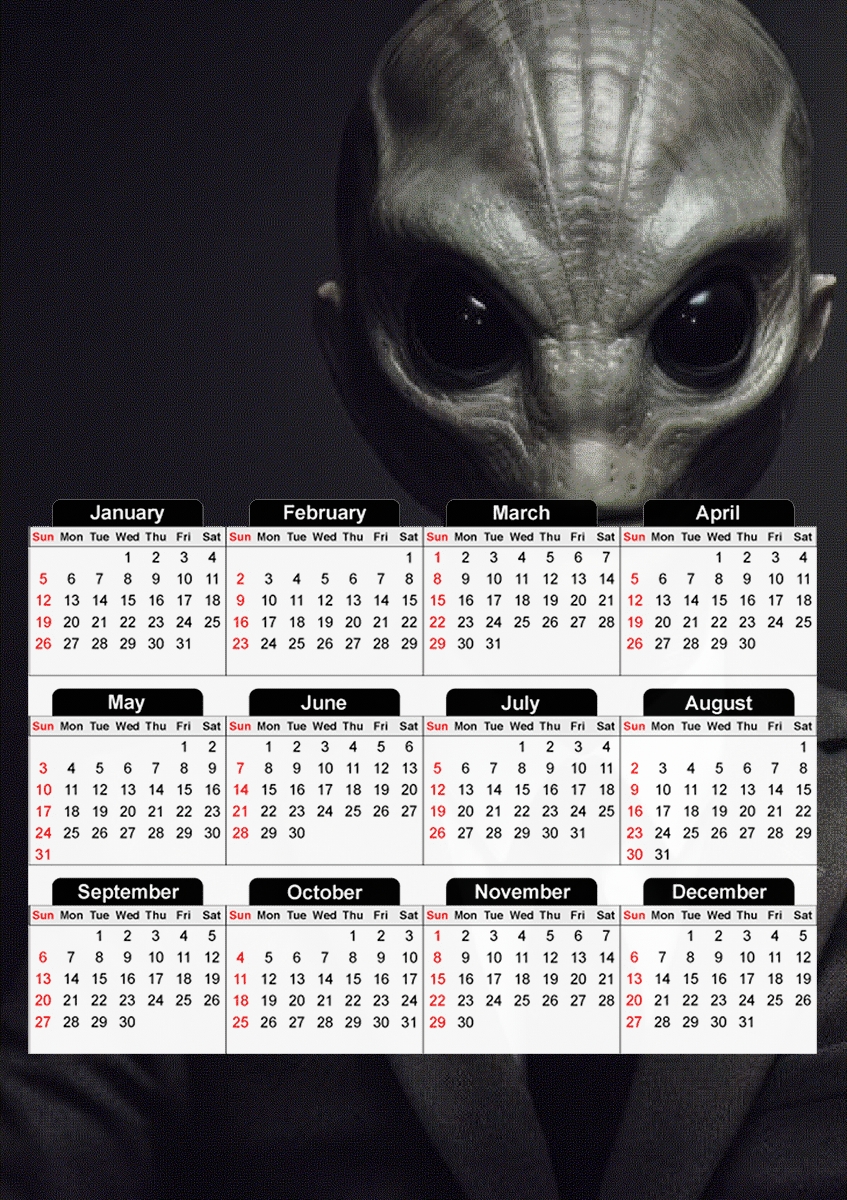  Gray Reptilian para A3 Photo Calendar 30x43cm