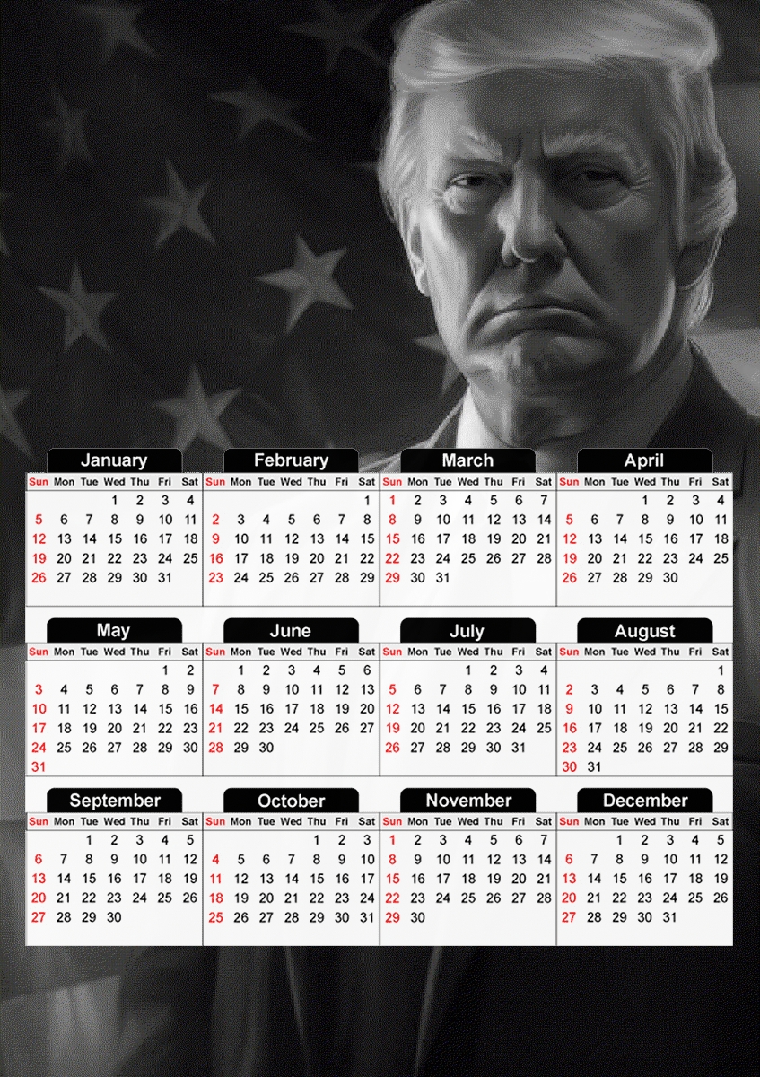  Gray Trump para A3 Photo Calendar 30x43cm