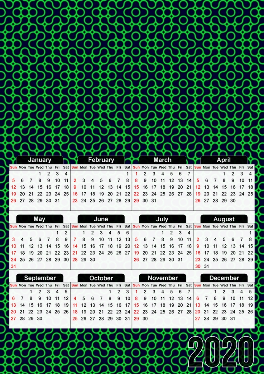  GREEN MAYHEM para A3 Photo Calendar 30x43cm