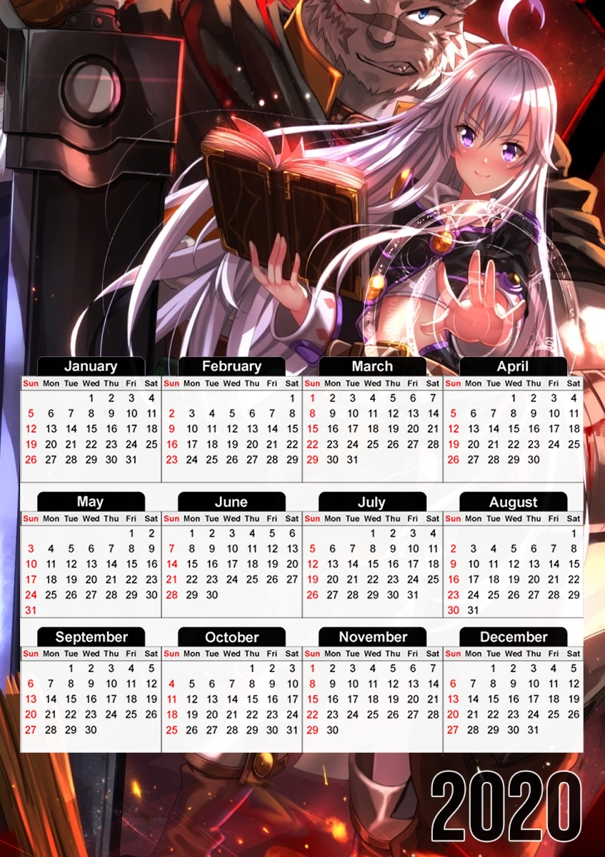  Grimoire Zero para A3 Photo Calendar 30x43cm