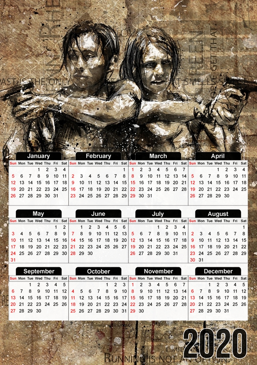  Grunge Glenn & Maggie para A3 Photo Calendar 30x43cm