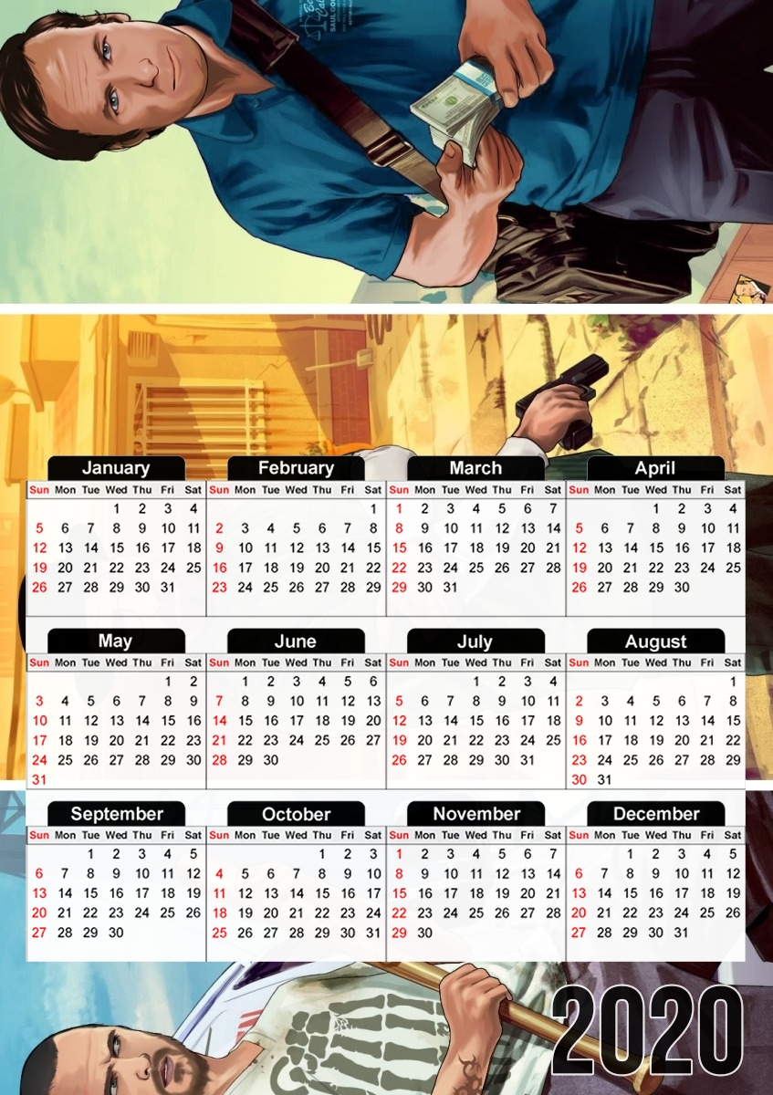  GTA Breaking Bad  para A3 Photo Calendar 30x43cm