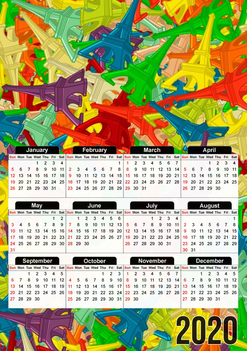  Gummy Eiffel para A3 Photo Calendar 30x43cm