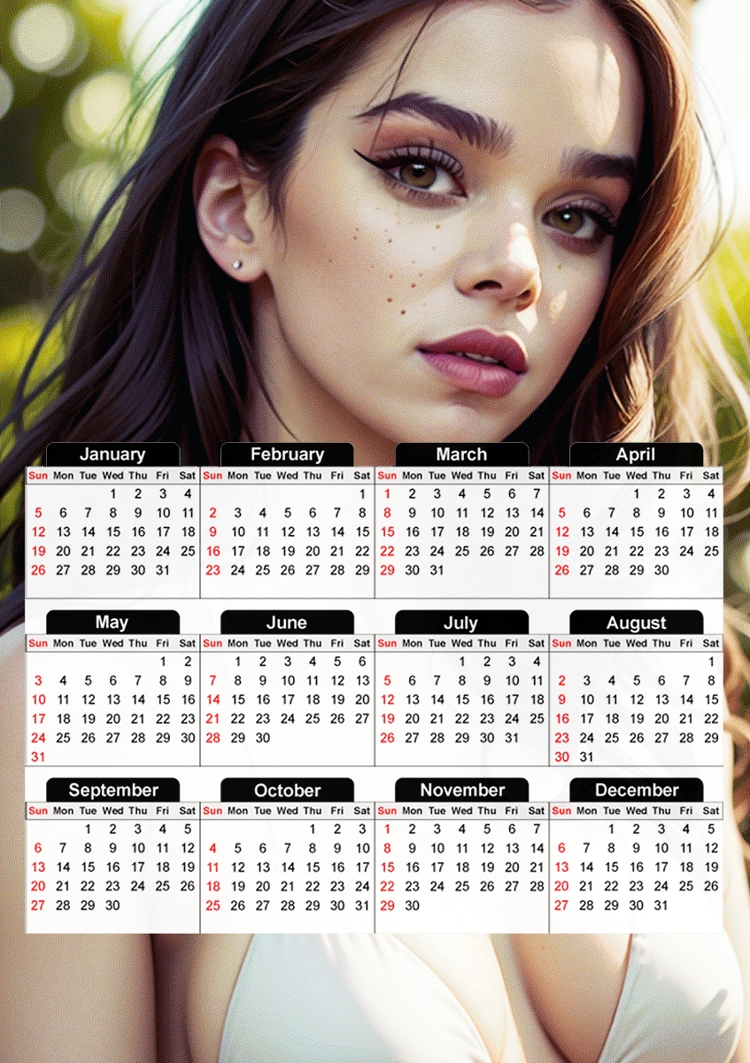  Hailee para A3 Photo Calendar 30x43cm