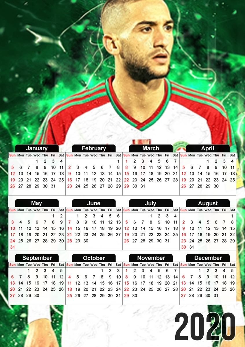  Hakim Ziyech The maestro para A3 Photo Calendar 30x43cm