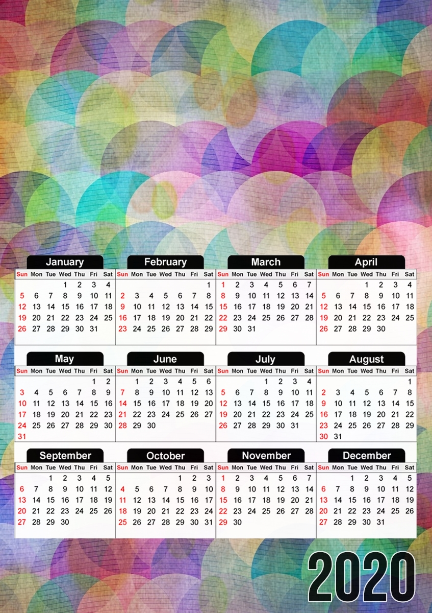  happy days para A3 Photo Calendar 30x43cm