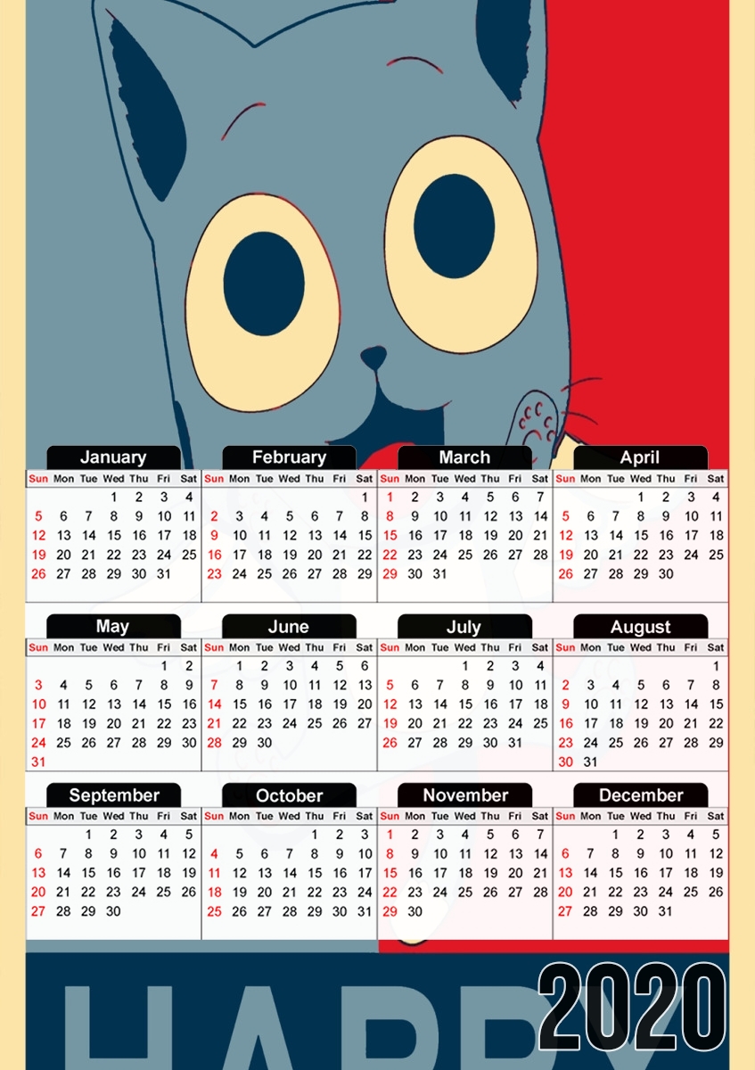  Happy propaganda para A3 Photo Calendar 30x43cm