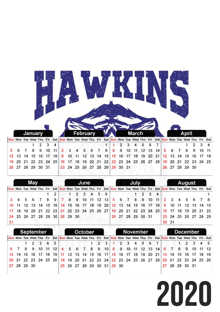  Hawkins Middle School University para A3 Photo Calendar 30x43cm