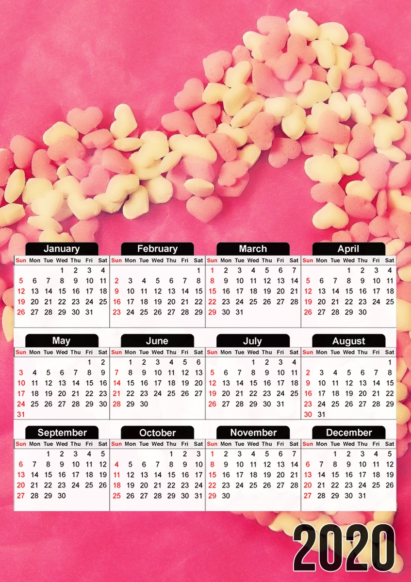  Heart of Hearts para A3 Photo Calendar 30x43cm