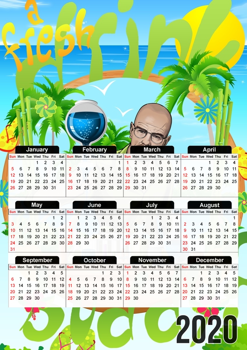  Heisenberg - Breaking Bad summer drink para A3 Photo Calendar 30x43cm