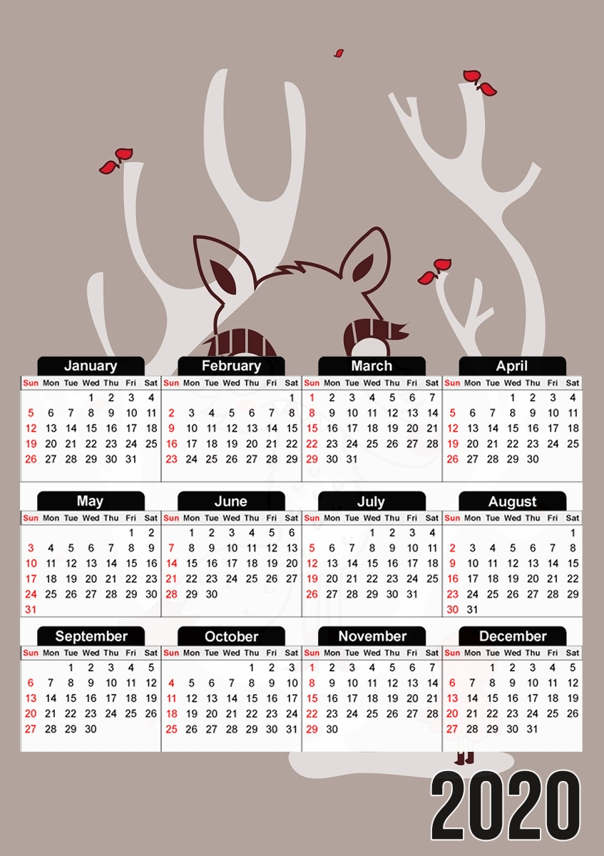  Hello Big Wolf para A3 Photo Calendar 30x43cm