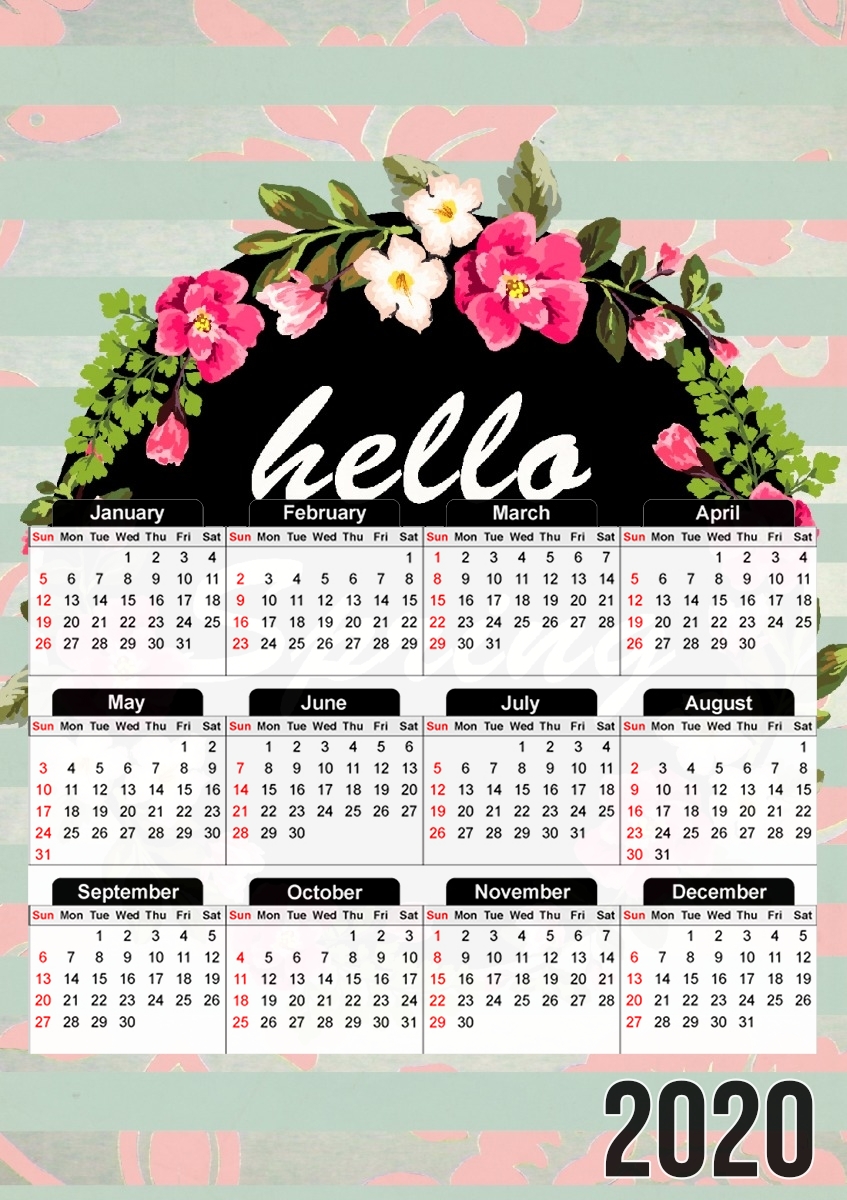  HELLO SPRING para A3 Photo Calendar 30x43cm