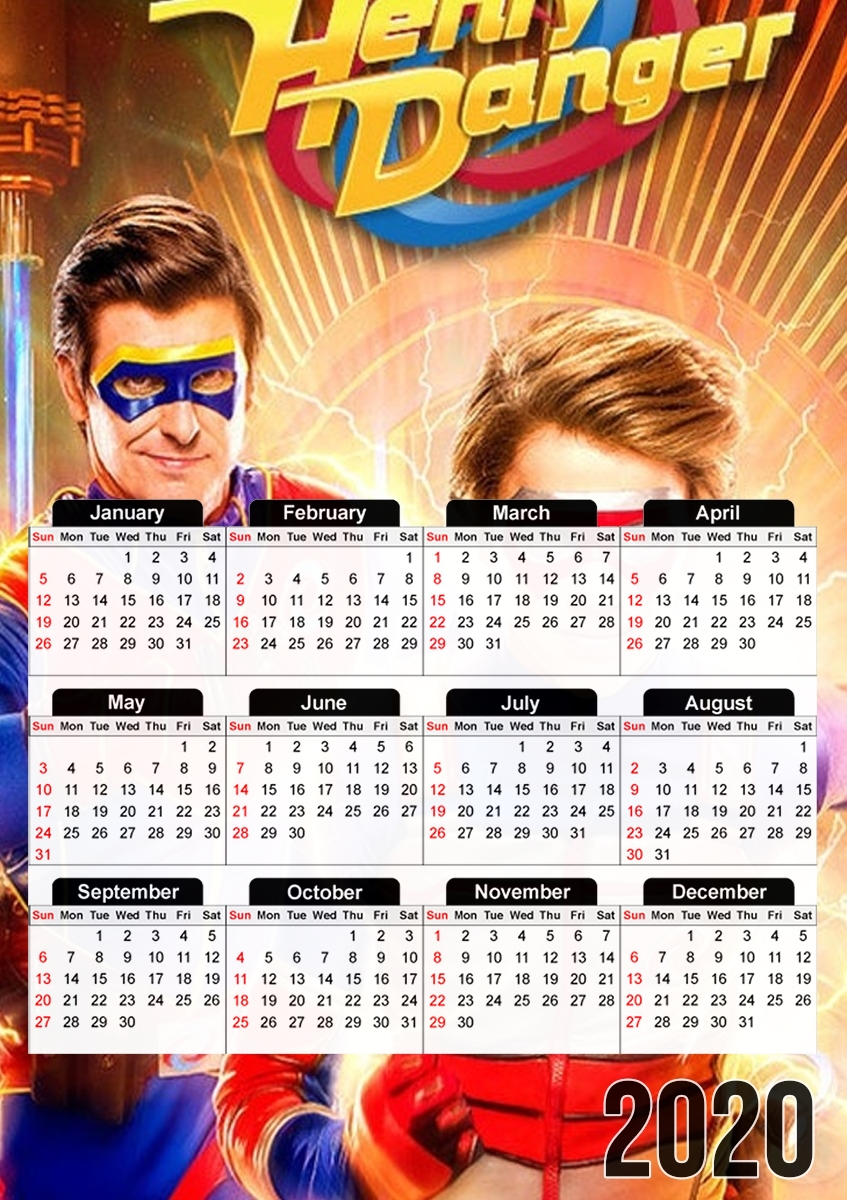  Henry Danger para A3 Photo Calendar 30x43cm