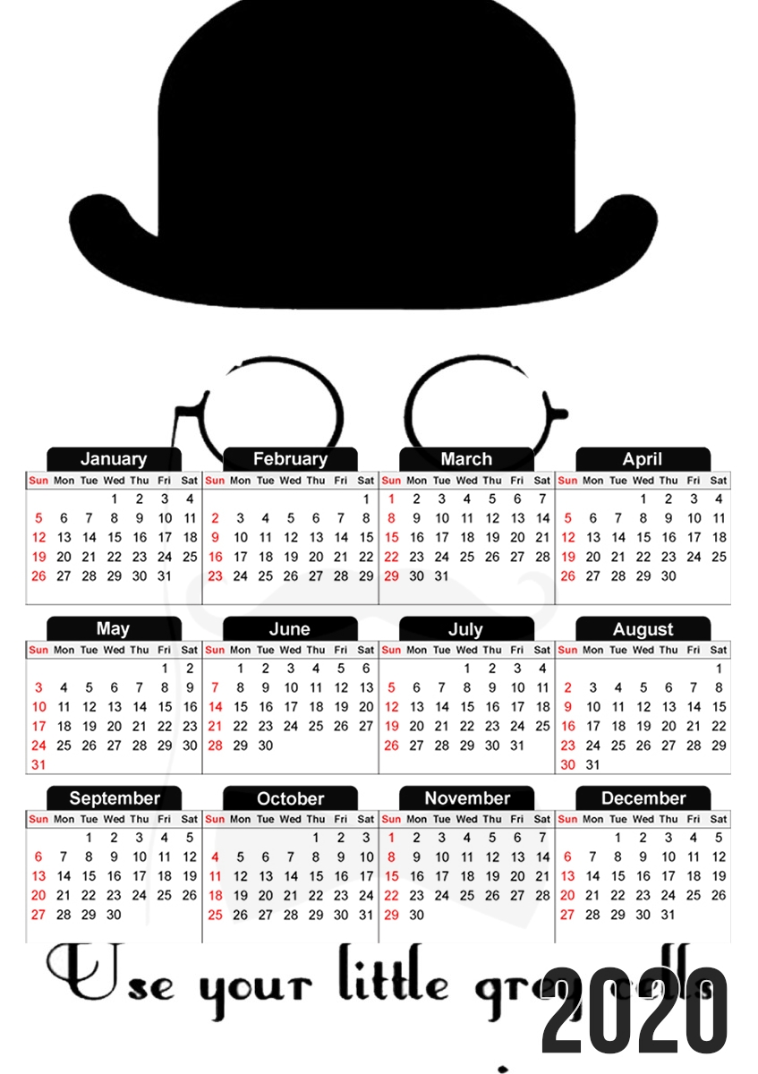  Hercules Poirot Quotes para A3 Photo Calendar 30x43cm