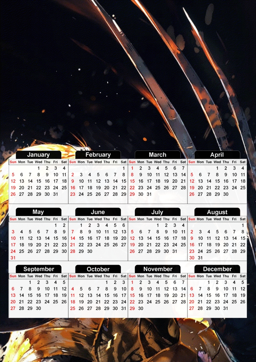  Hero Claws para A3 Photo Calendar 30x43cm