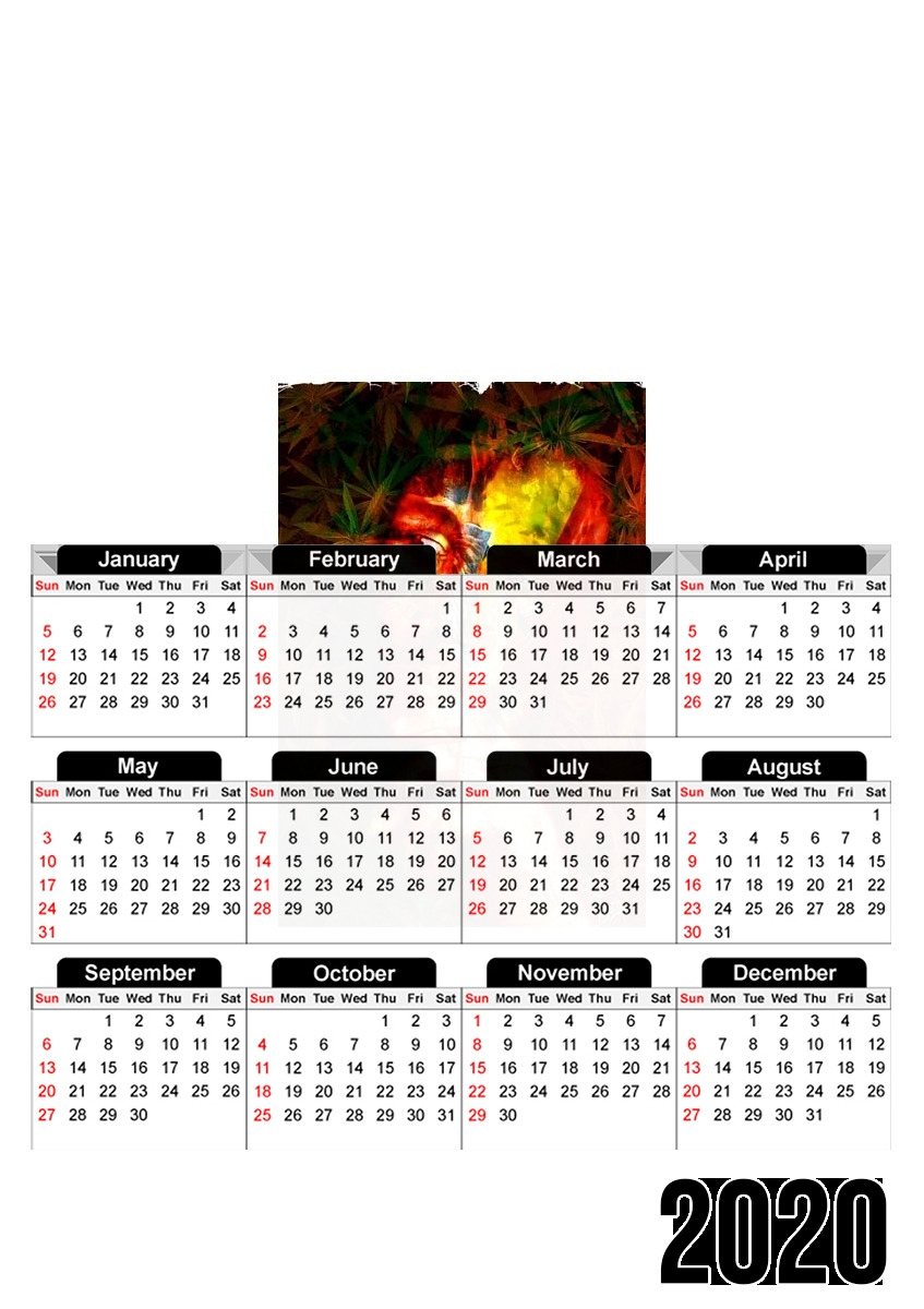  Hidden Face Bob para A3 Photo Calendar 30x43cm