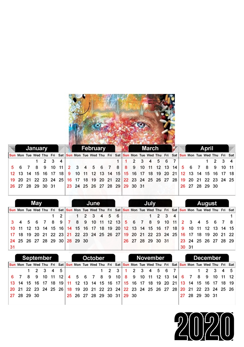  Hidden Face Doc para A3 Photo Calendar 30x43cm