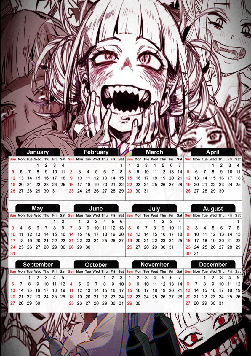  Himiko toga MHA para A3 Photo Calendar 30x43cm