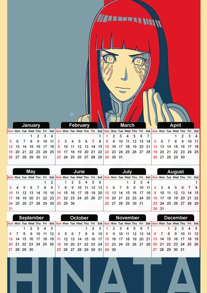  Hinata Propaganda para A3 Photo Calendar 30x43cm