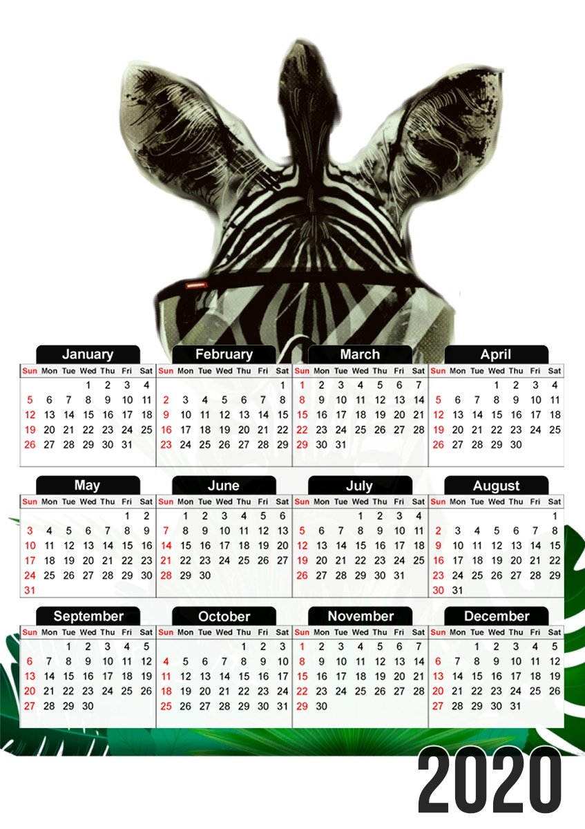  Hipster Zebra Style para A3 Photo Calendar 30x43cm