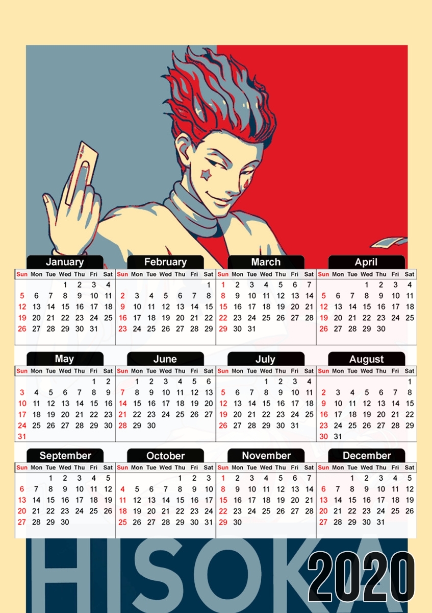  Hisoka Propangada para A3 Photo Calendar 30x43cm