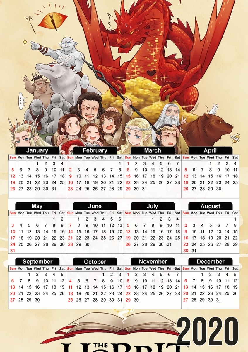  Hobbit The journey para A3 Photo Calendar 30x43cm