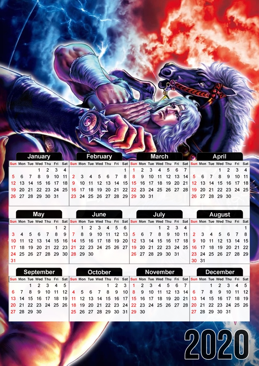  Hokuto no Ken para A3 Photo Calendar 30x43cm