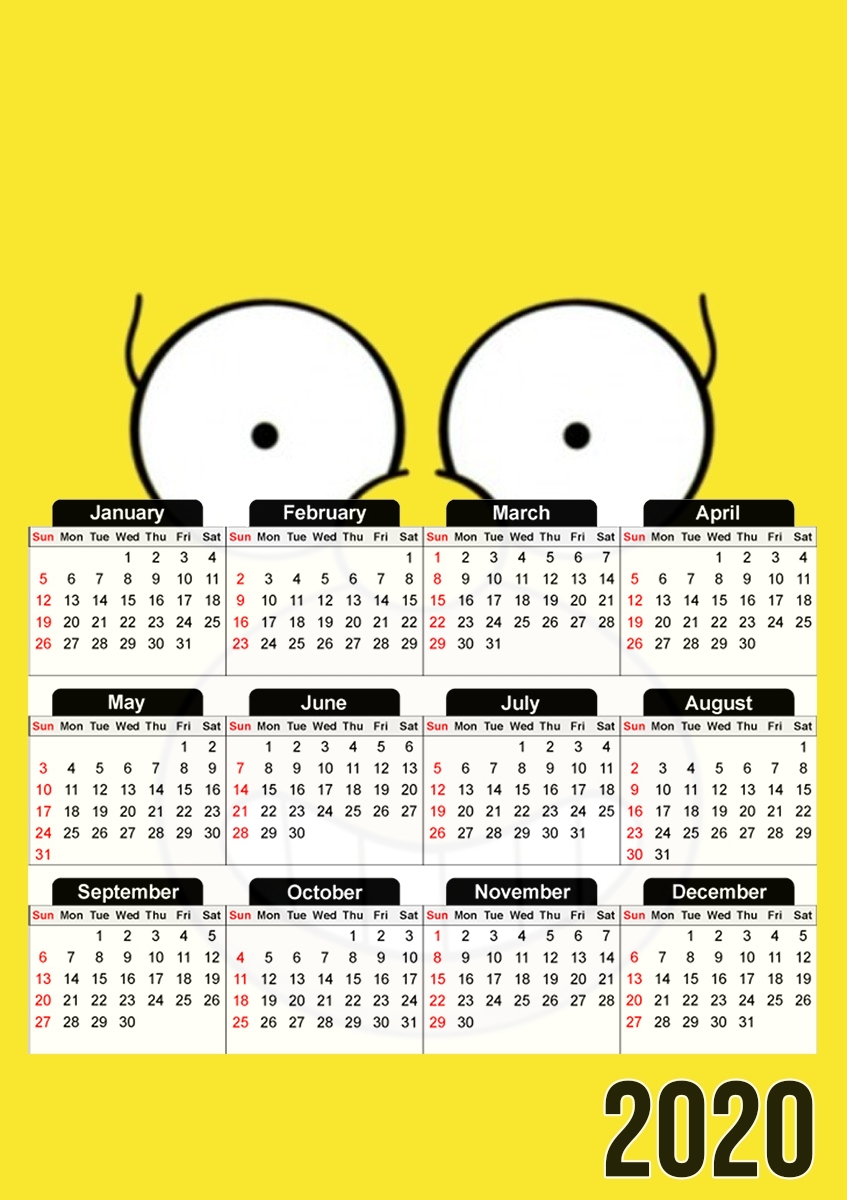  Homer Face para A3 Photo Calendar 30x43cm