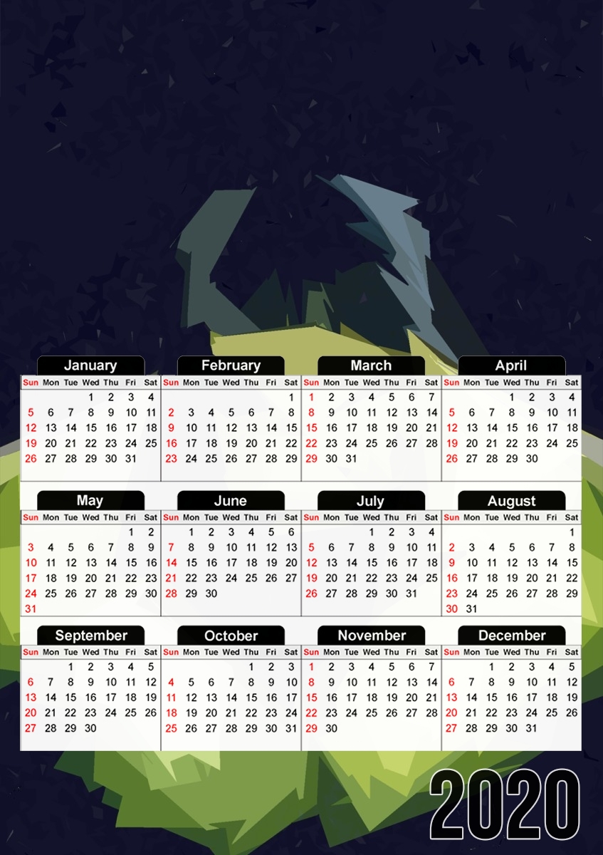  Hulk Polygone para A3 Photo Calendar 30x43cm