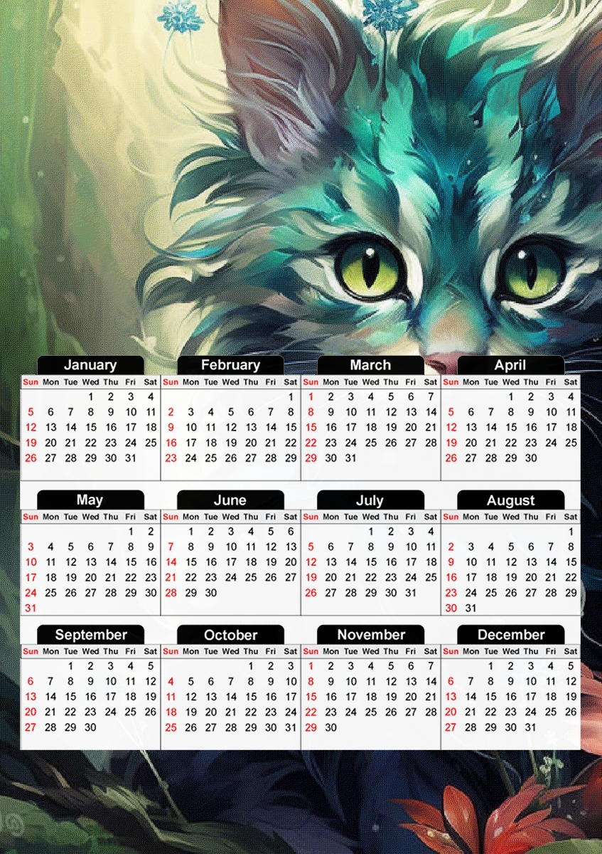  I Love Cats v2 para A3 Photo Calendar 30x43cm