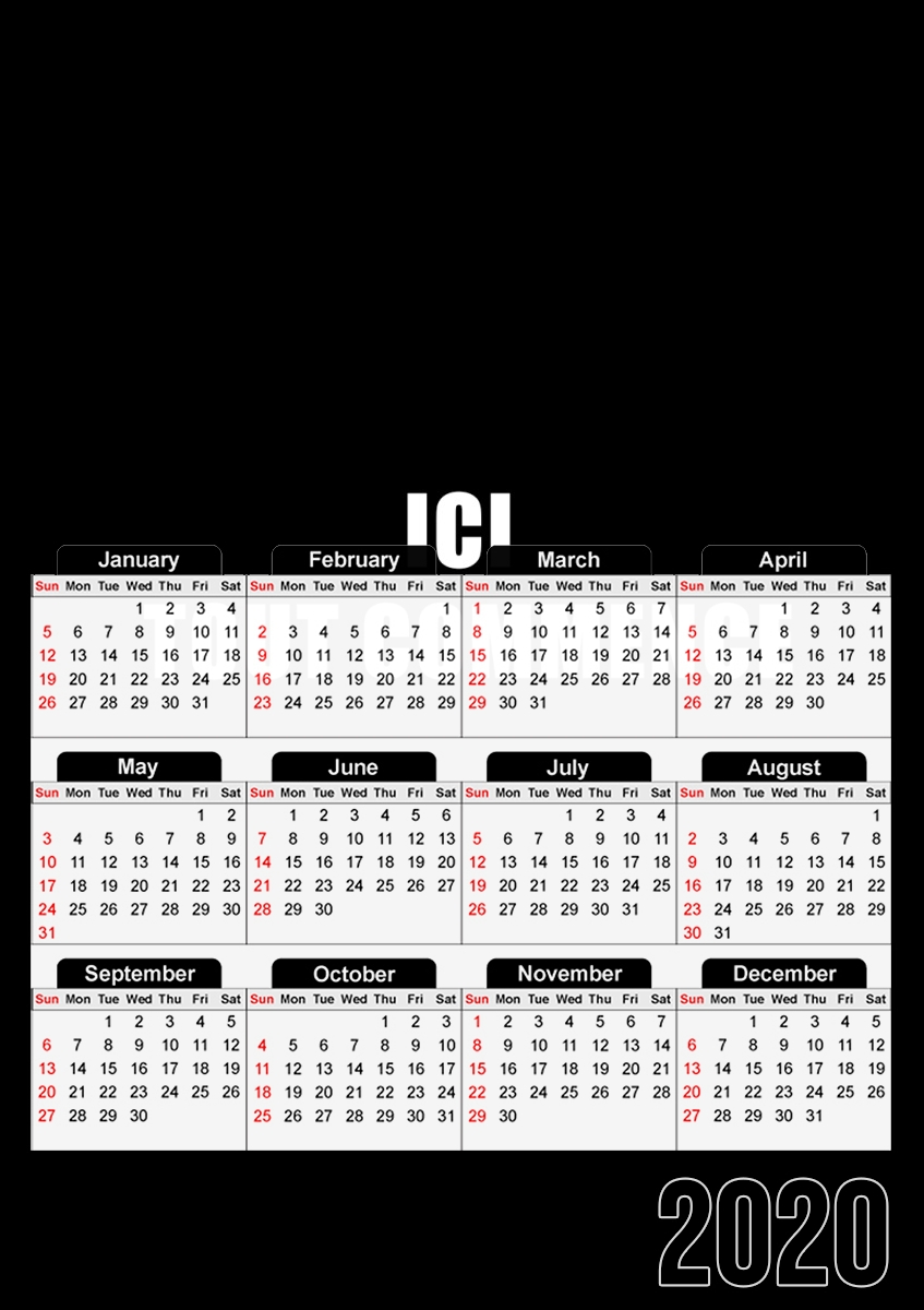  Ici tout commence para A3 Photo Calendar 30x43cm