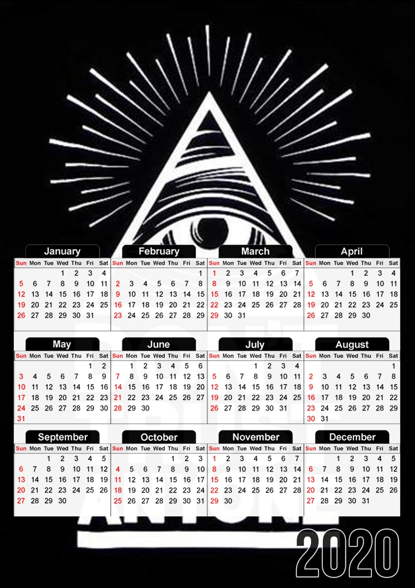  Illuminati Dont trust anyone para A3 Photo Calendar 30x43cm