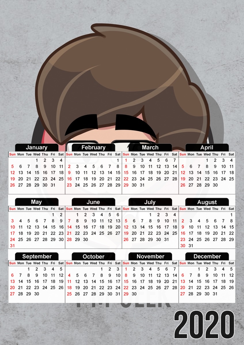  i'm geek para A3 Photo Calendar 30x43cm