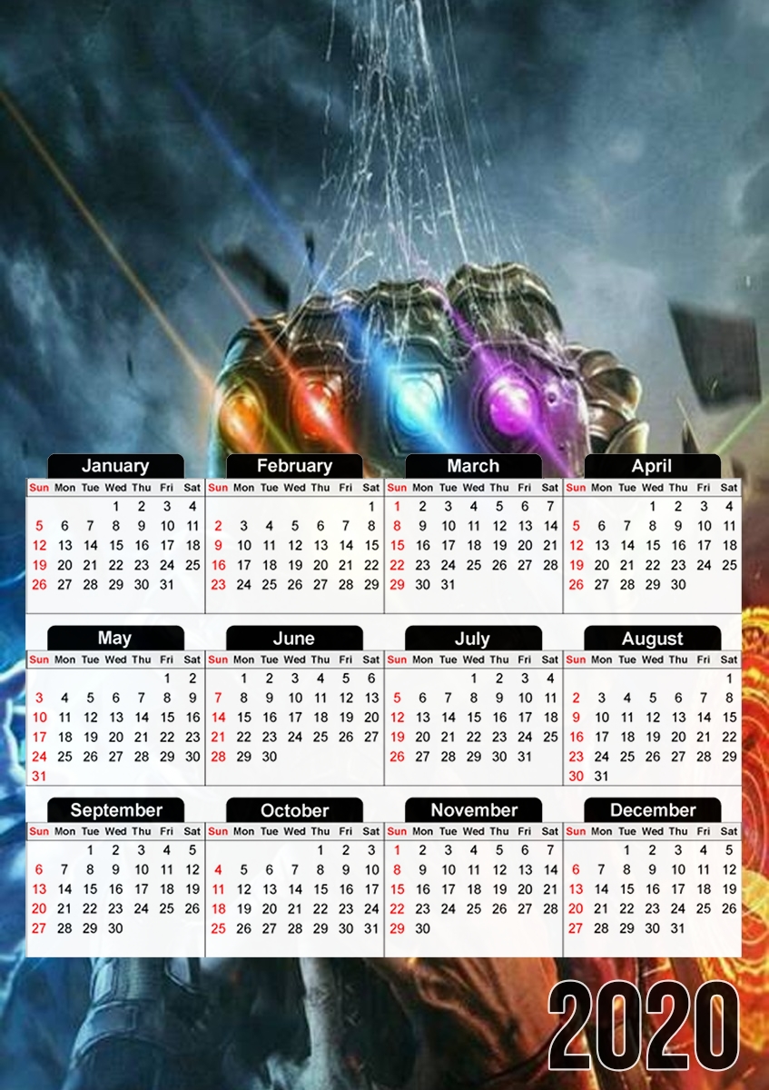  Infinity Gauntlet para A3 Photo Calendar 30x43cm