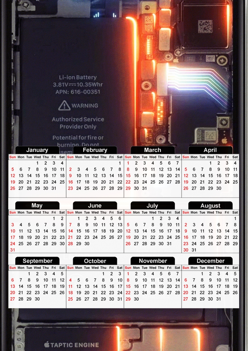  Inside my device V5 para A3 Photo Calendar 30x43cm