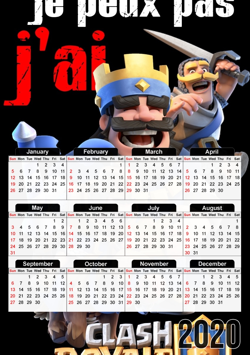  Inspired By Clash Royale para A3 Photo Calendar 30x43cm