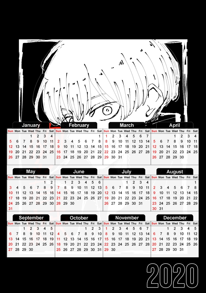  inumaki toge para A3 Photo Calendar 30x43cm