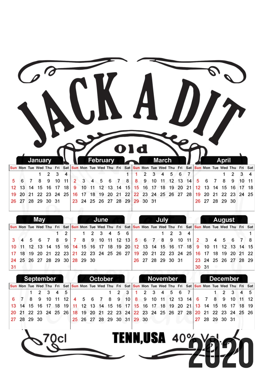  Jack a dit  para A3 Photo Calendar 30x43cm