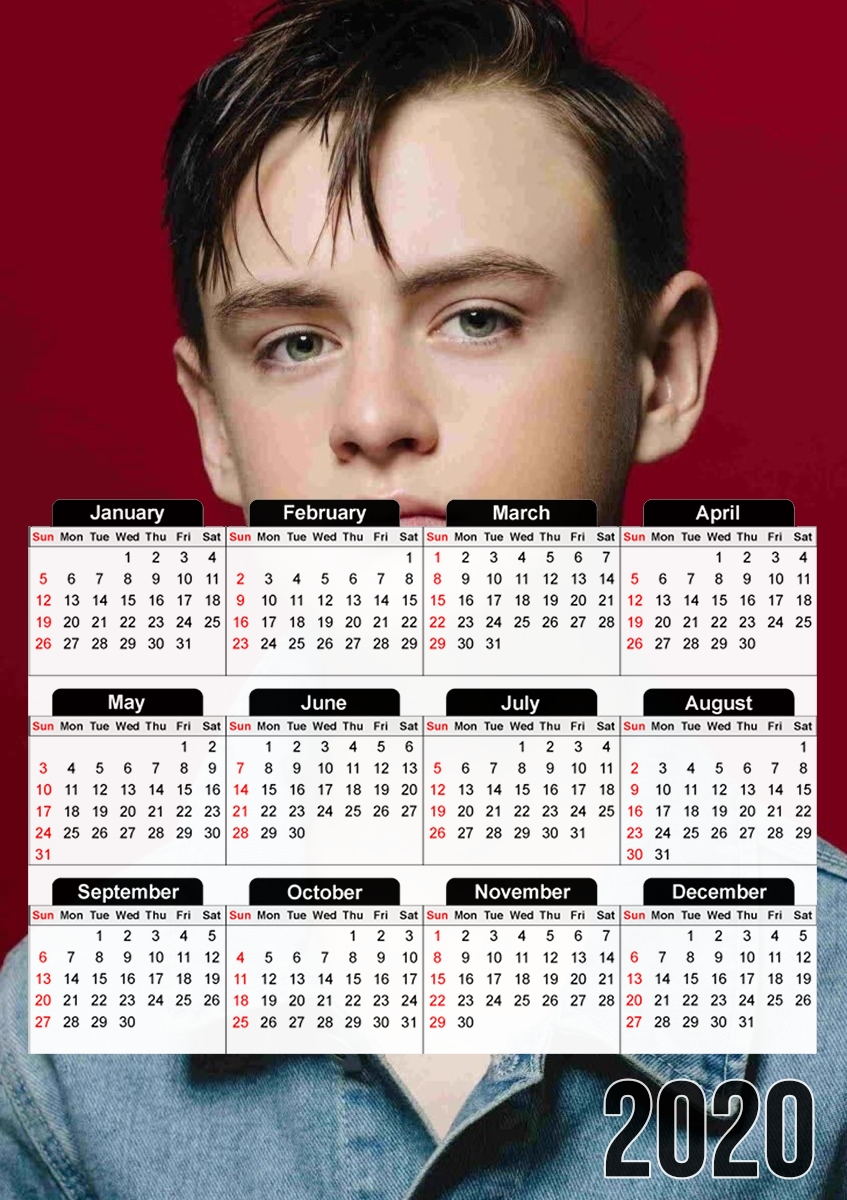  Jaeden Lieberher para A3 Photo Calendar 30x43cm