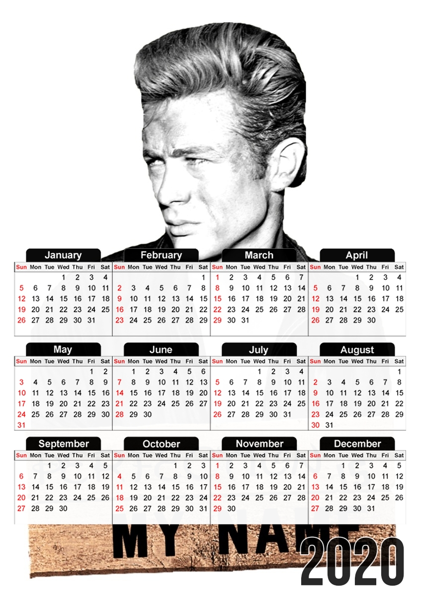  James Dean Perfection is my name para A3 Photo Calendar 30x43cm