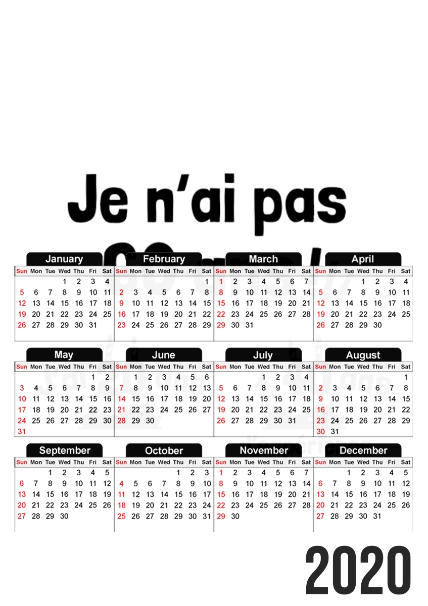  Je nai pas 60 ans mais 20 ans avec 40ans dexperience para A3 Photo Calendar 30x43cm