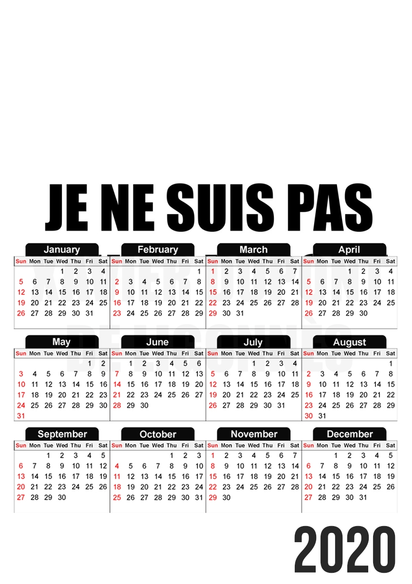  Je ne suis pas Xavier Dupont De Ligonnes Criminel para A3 Photo Calendar 30x43cm