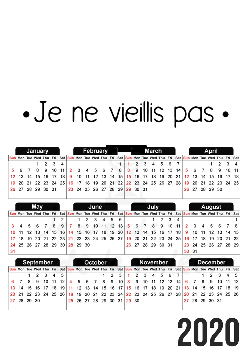  Je ne vieillis pas je prends de la valeur para A3 Photo Calendar 30x43cm