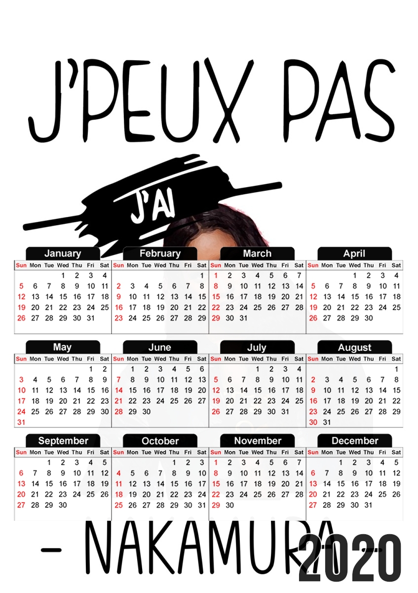  Je peux pas jai Aya Nakamura para A3 Photo Calendar 30x43cm