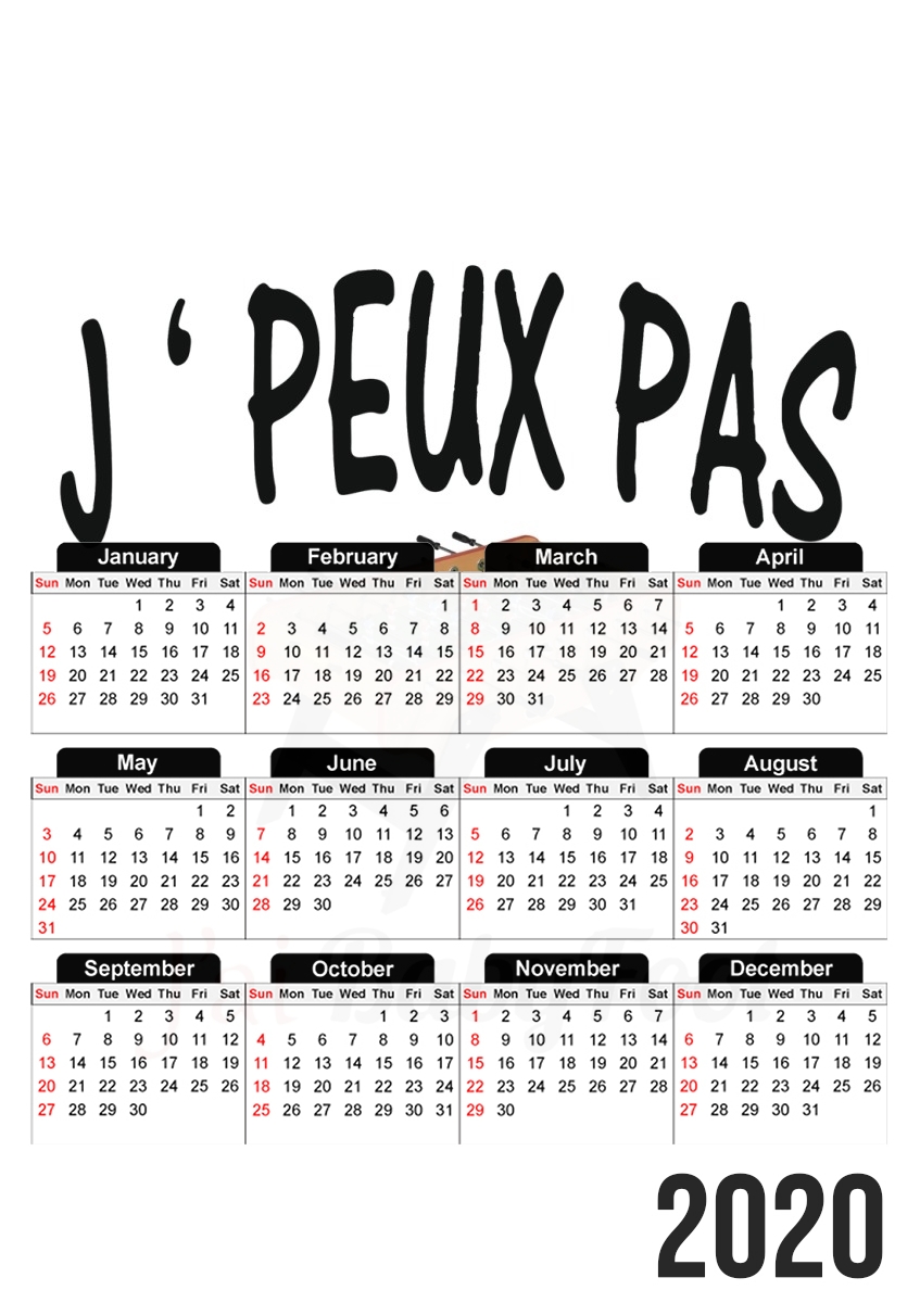  Je peux pas jai babyfoot para A3 Photo Calendar 30x43cm