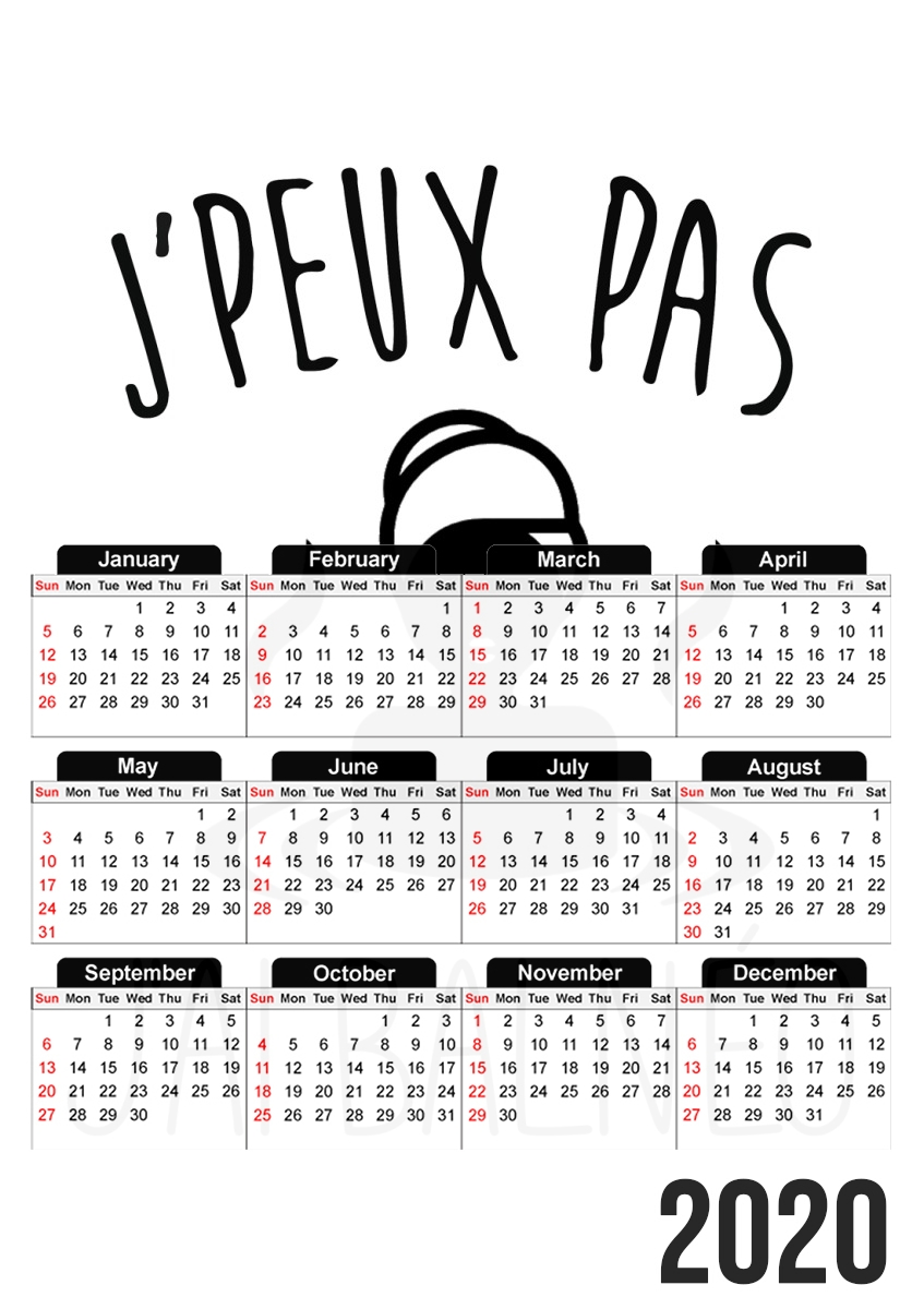  Je peux pas jai balneotherapie para A3 Photo Calendar 30x43cm