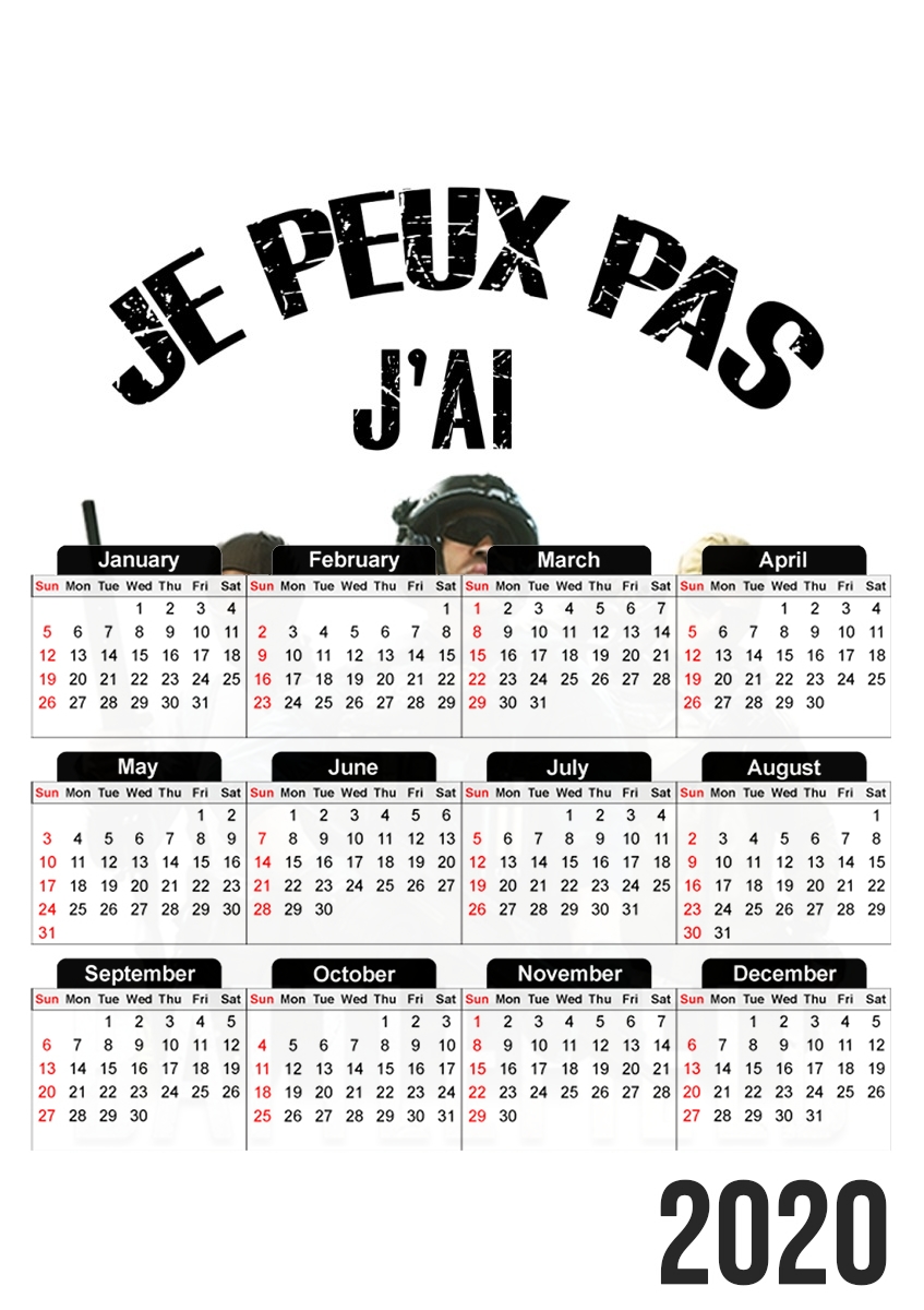  Je peux pas jai battlefield para A3 Photo Calendar 30x43cm