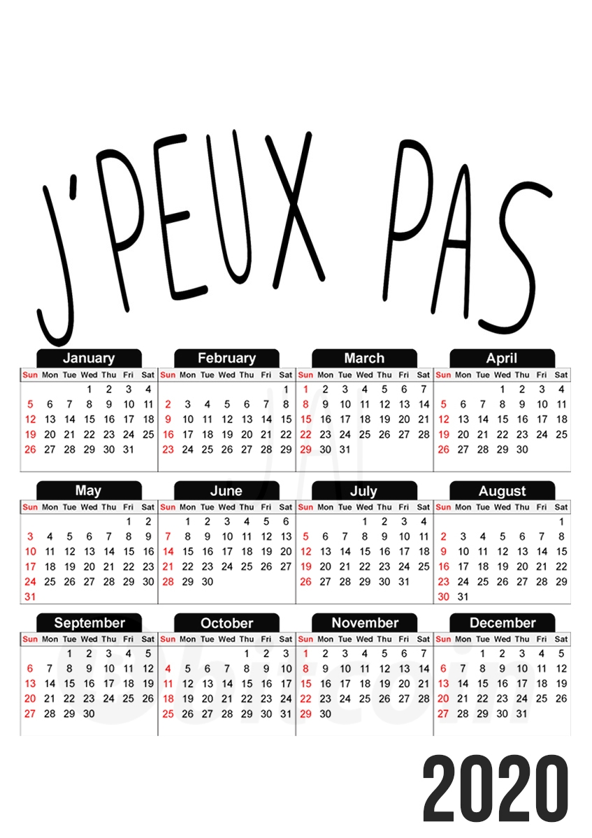  Je peux pas jai bitcoin para A3 Photo Calendar 30x43cm