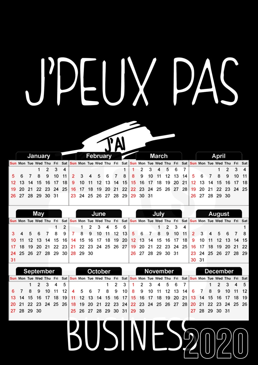  Je peux pas jai Business para A3 Photo Calendar 30x43cm