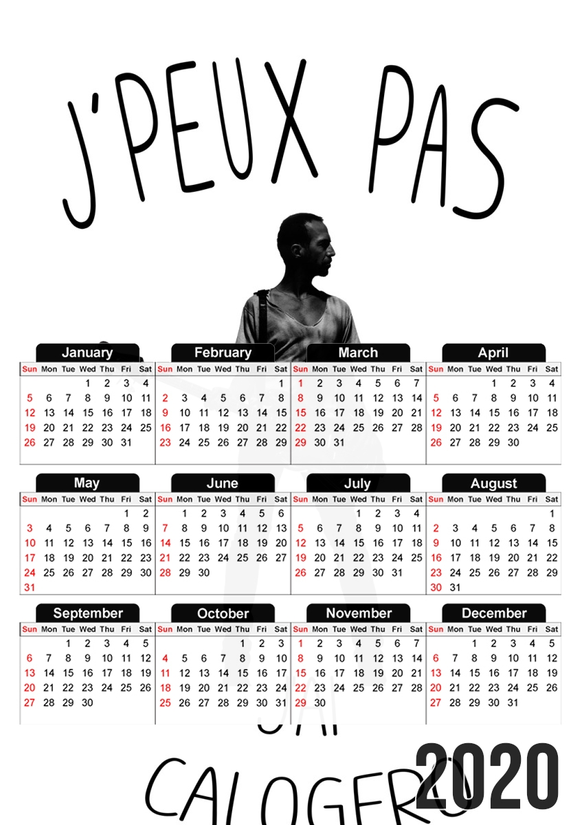  Je peux pas jai calogero para A3 Photo Calendar 30x43cm